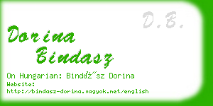 dorina bindasz business card